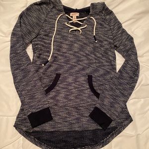 Dark blue fashionable hoodie